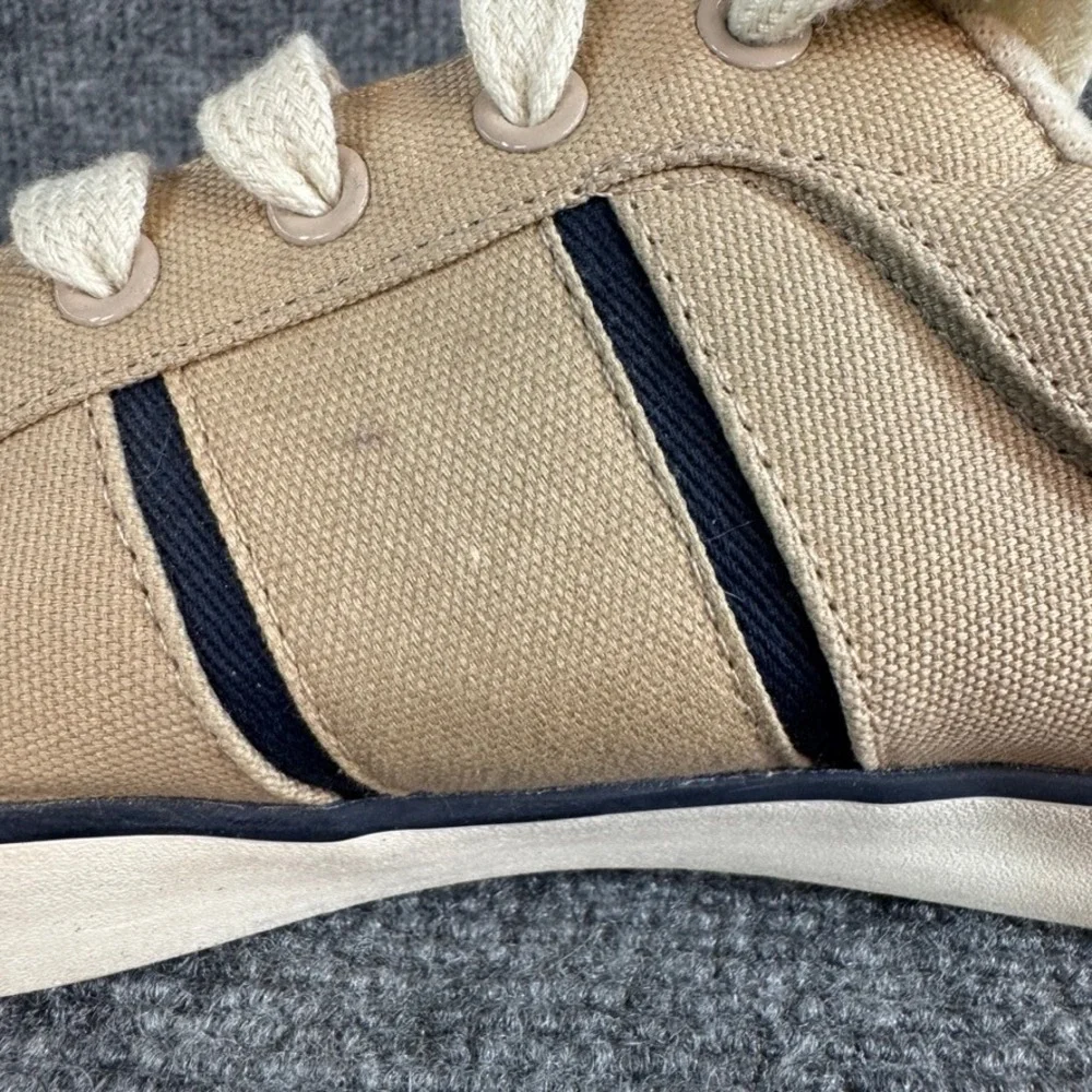 Polo Ralph Lauren Bolingbrook Tan Canvas Low Top Sneakers Mens 13 D